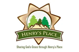 Logo of Henry's Place features two green trees and mountains inside a star shape, with the text "Henry's Place" on a green banner below. The…| A Non Profit For Caregivers | Christopher Smith Foundation